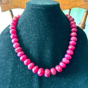 876 carats carved RUBY gemstone necklace ❤️🌹🌺